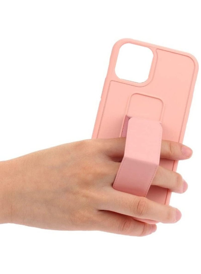 VITION Case Cover For iPhone 13 Pro, Finger Grip  Phone holder Case Car Magnetic Multi-function 3 in 1 Shockproof Back Cover Protective Case (iPhone 13 Pro light pink) - Image 3