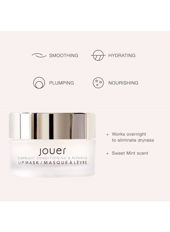 Jouer Mint Overnight Lip Masque – Moisturizing Lip Treatment - Lip Mask Formulated with Maxi Lip for Plumper Lips and Visual Fullness - Shea Butter for Hydration - Image 2