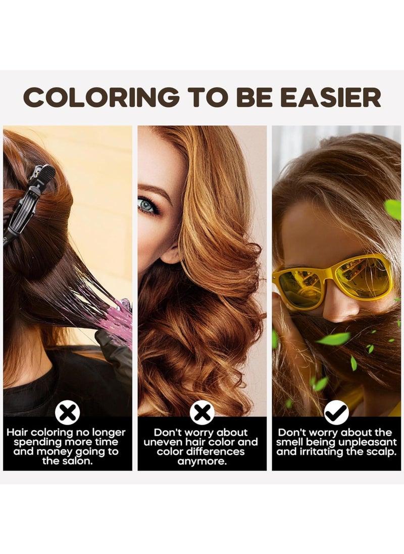 ORTUK - 500ML Hair Dye Shampoo, 3 in 1 Hair Colour Shampoo Instant Result in 5 Minutes, Long Lasting Hair Dyeing Shampoo, Dye Gray Hair to Coffee Brown Hair, Ammonia Free Healthy Hair Care for Men and Women - Image 1