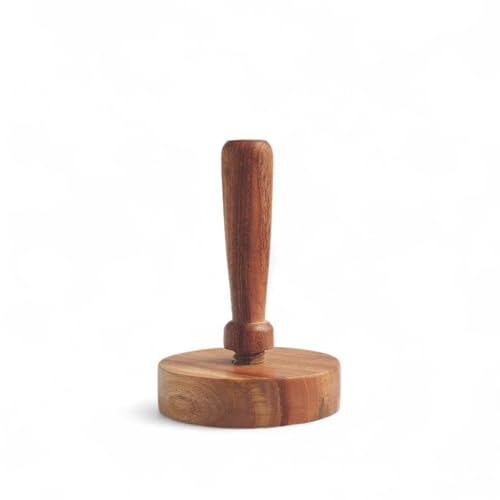 Kundi Wooden Potato Masher & Roti Presser | Natural Sheesham Wood Pav Bhaji Masher for Vegetables, Paratha & Flatbreads | Multipurpose Kitchen Tool - Image 3