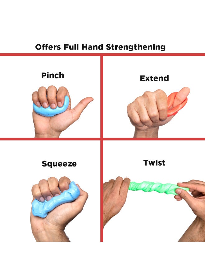 Abley's Therapy Putty for Kids | Red, 50 gms | Usage Occupational Therapy, Rehabilitation, Fine Motor Skills, Stress Relief | Hand Excercise Material - Image 5