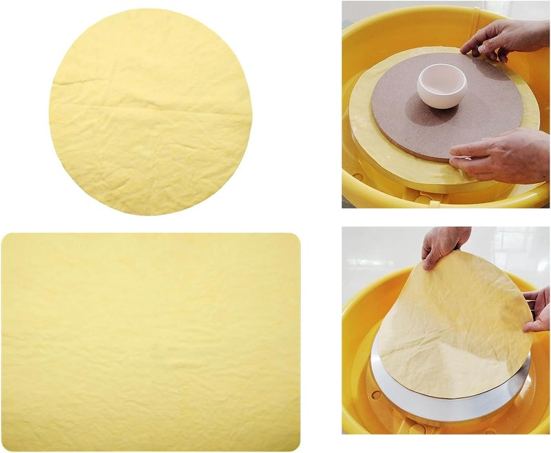 Pottery Wheel Bat Cloth Clay Throwing Slip Wheel Ceramic Crafting Mat Bat for Carving - Image 2