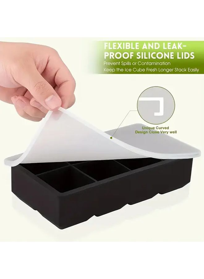 Reusable Silicone Ice Cube Tray 15 Grids with Lid Square Freezer Mold for Drinks Baby Food - Image 4