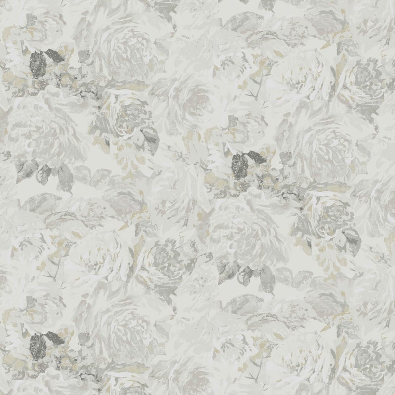 Dimoon 78.7"x17.3" Floral Peel and Stick Wallpaper Boho Beige Grey Contact Paper Flower Removable Wallpaper Renter Friendly Kitchen Wall Paper Shelf Liner Bathroom Self Adhesive Vintage Thicken Vinyl - Image 1