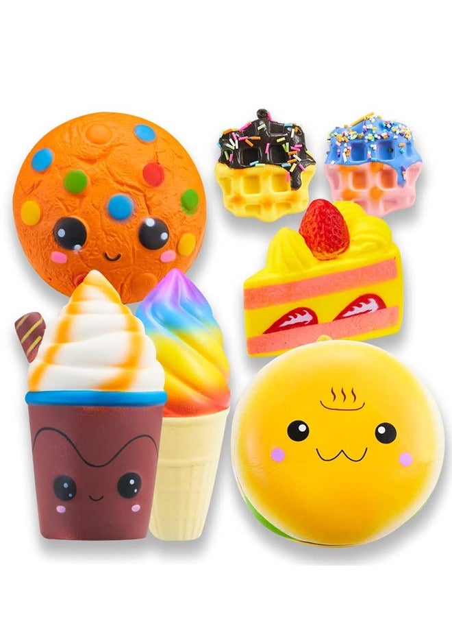 Osowake 7pcs Slow Rising squishies Squishy Toys Jumbo squishies, Hamburger  Cake Ice Cream Pizza Kawaii Squishy Toys or Stress Relief Squeeze Toys Party Favors for Kids Adults Decorative Props - Image 1