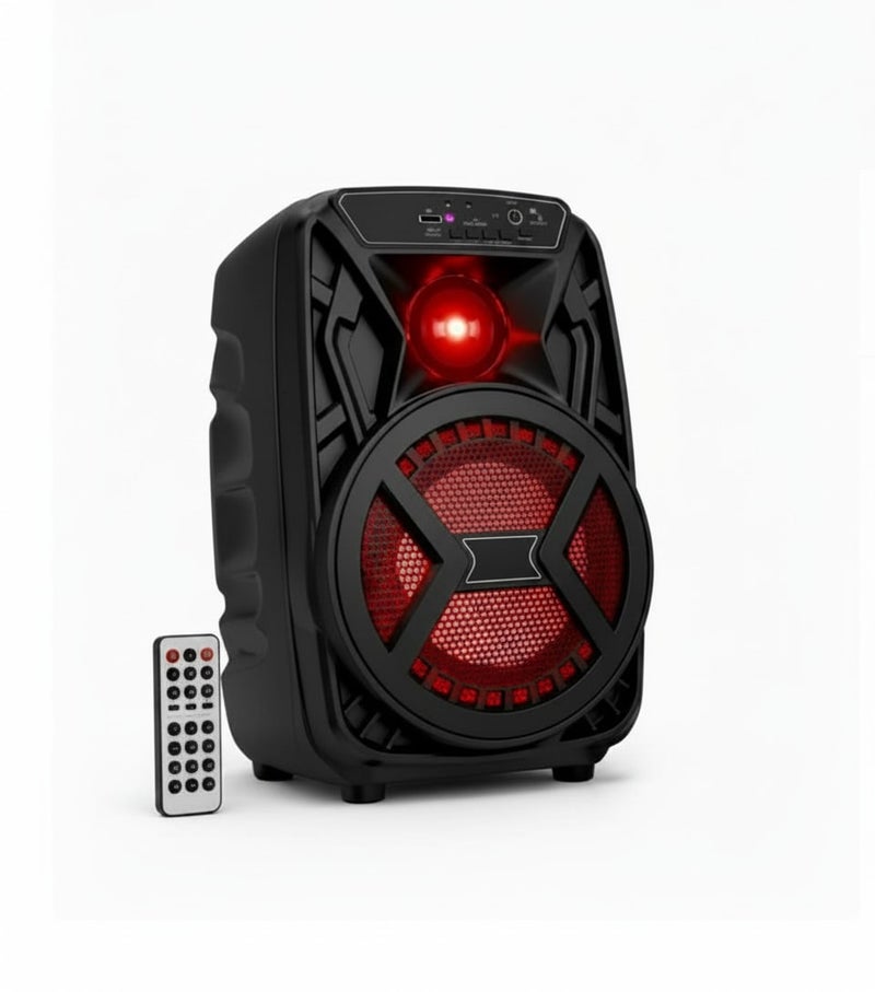 Platinum 6.5-inch AH-620 Portable Bluetooth Speaker System with Built-in LED Lights, Powerful Sound, MP3 Player Support, Ideal for Indoor and Outdoor Gatherings, Black - Image 3