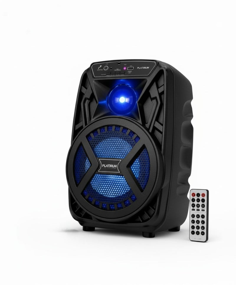 Platinum 6.5-inch AH-620 Portable Bluetooth Speaker System with Built-in LED Lights, Powerful Sound, MP3 Player Support, Ideal for Indoor and Outdoor Gatherings, Black - Image 2