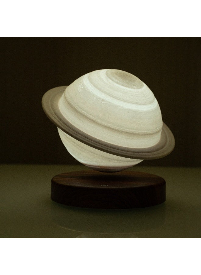 3D Saturn Planet LED Night Light with Magnetic Levitation Floating Lamp, USB Powered Galaxy Planet Lamp with Wooden Base, Creative Space Themed Decorative Lamp for Bedroom, Living Room, Office Desk, Kids Room and Gift - Image 3