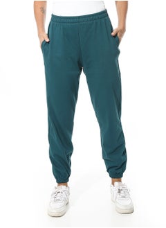 Andora Elastic Waist Plain Pants _ Teal Green  - Image 1