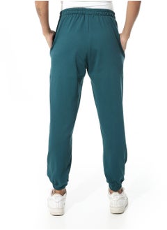Andora Elastic Waist Plain Pants _ Teal Green  - Image 3