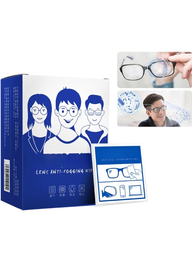Pre-Moistened Anti-Fog Lens Wipes 100-Pack – Streak-Free, Scratch-Free Cleaning Wipes for Eyeglasses, Sunglasses, Camera Lenses, Goggles, Mirrors, Individually Wrapped for Portability - Image 1