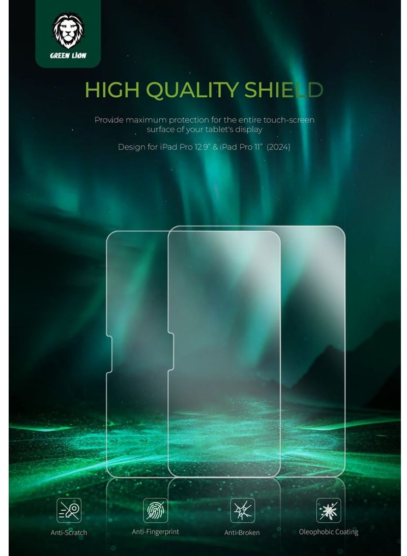 GREEN LION iPad Air 11" Screen Guard / Anti-Scratch / Anti-Fingerprint /Anti Broken / Case Friendly / Precise Touch / Oleophobic Coating - Clear - Image 2