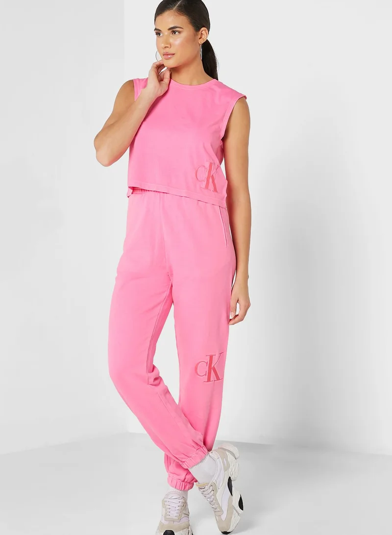 Calvin Klein Jeans Round Neck Ribbed Top