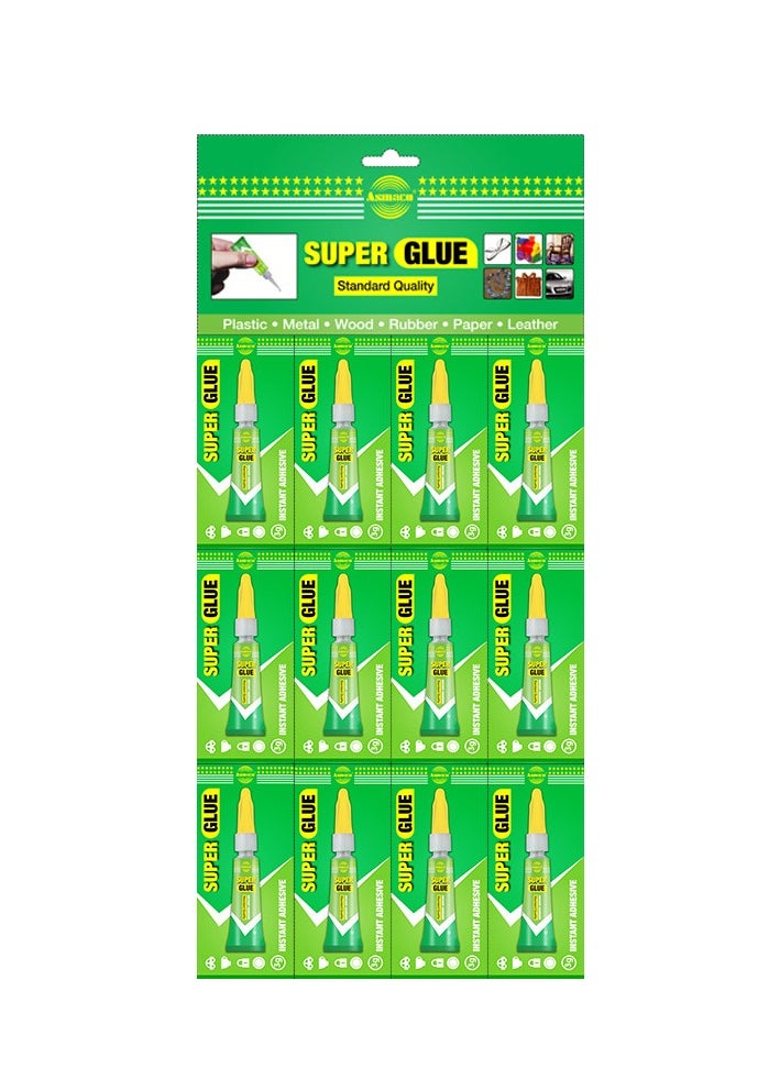 Asmaco asmaco standard super glue ahesive  ( 12pcs x 1card )  - Image 2