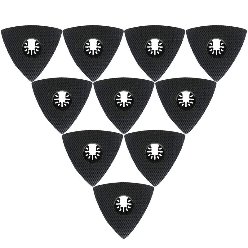 XXGO 10 Pcs 318 Inch 80mm Triangle Hook Loop Oscillating Multitool Sanding Pads XG5510