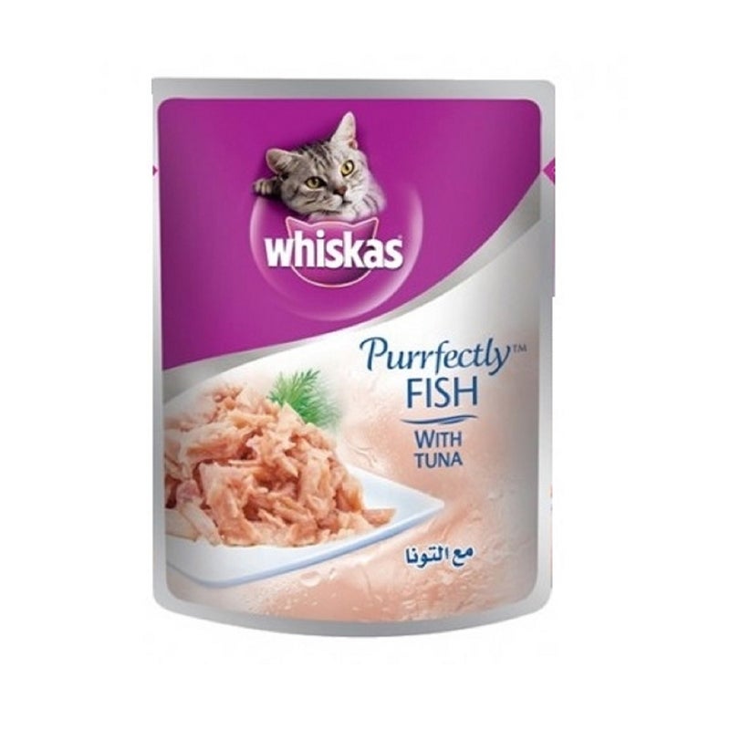 Whiskas Purrfectly Fish with Tuna Cat Food Pouch - 85 g