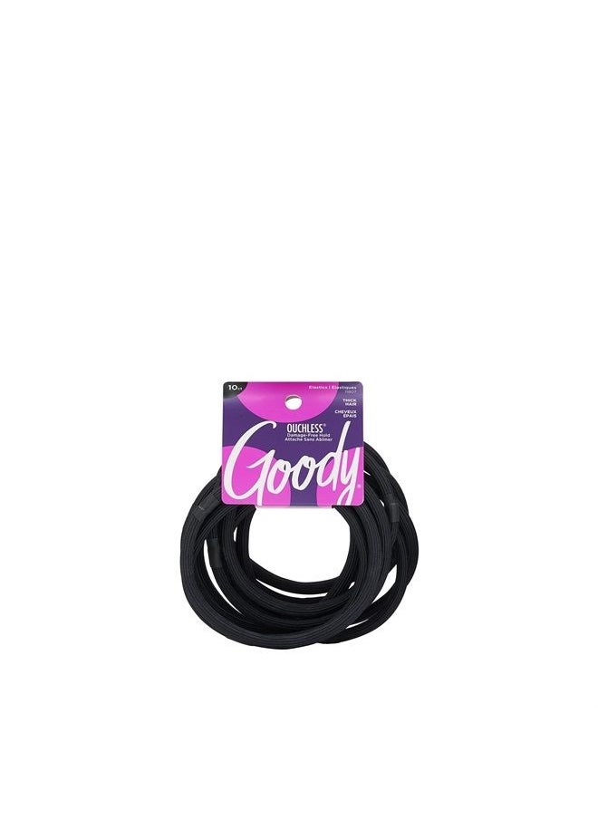 Goody Ouchless XL & Extra Thick Elastics, Black, 10.0 Count,  - Image 1