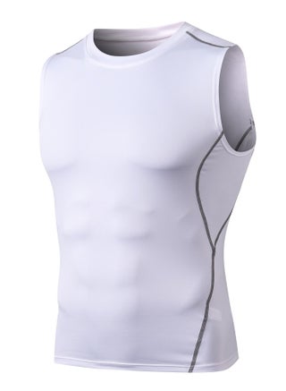 Men Quick Dry Breathable Elastic T-Shirt White - pzsku/ZC338775CC937CB0924BEZ/45/_/1659954727/39123e41-e520-44ee-8eb0-f25000cc850c