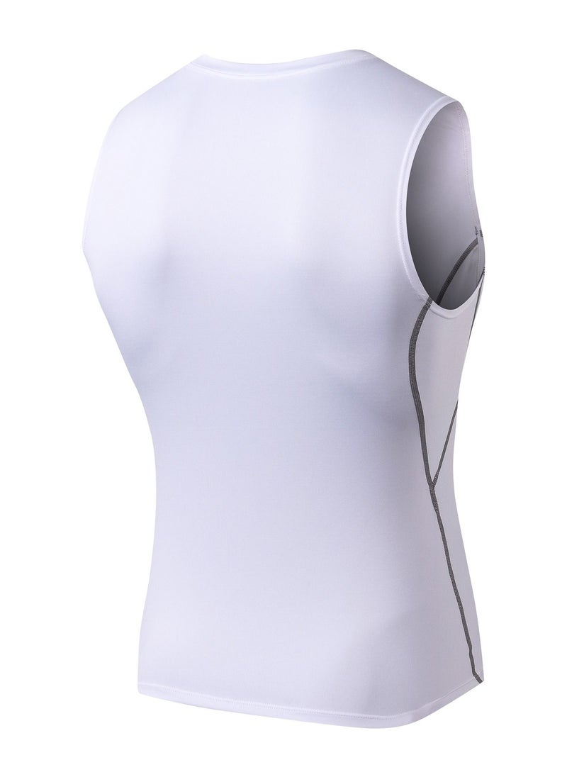 Loquat Men Quick Dry Breathable Elastic T-Shirt White  - Image 2