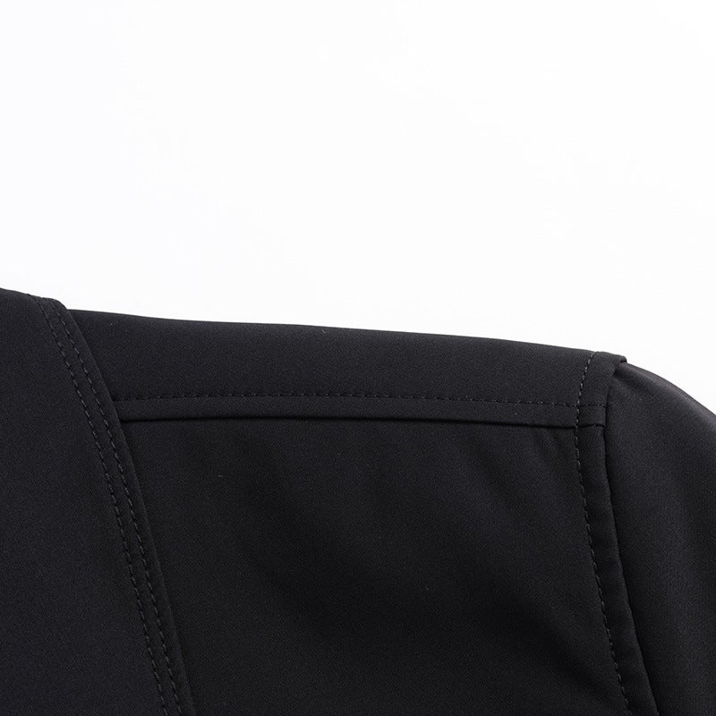 Men'S Mid-Length Thin Windbreaker Business Casual Plus Size Coat Fashionable Lapel Fashion Jacket Wrinkle-Resistant Thick - Image 5