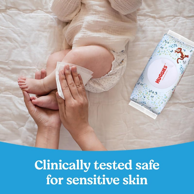 Huggies Natural Care Cucumber, Aloe and Vitamin E Baby Wipes, Hypoallergenic, Scented, 6 Flip-Top Packs (288 Wipes Total), Packaging May Vary - Image 3