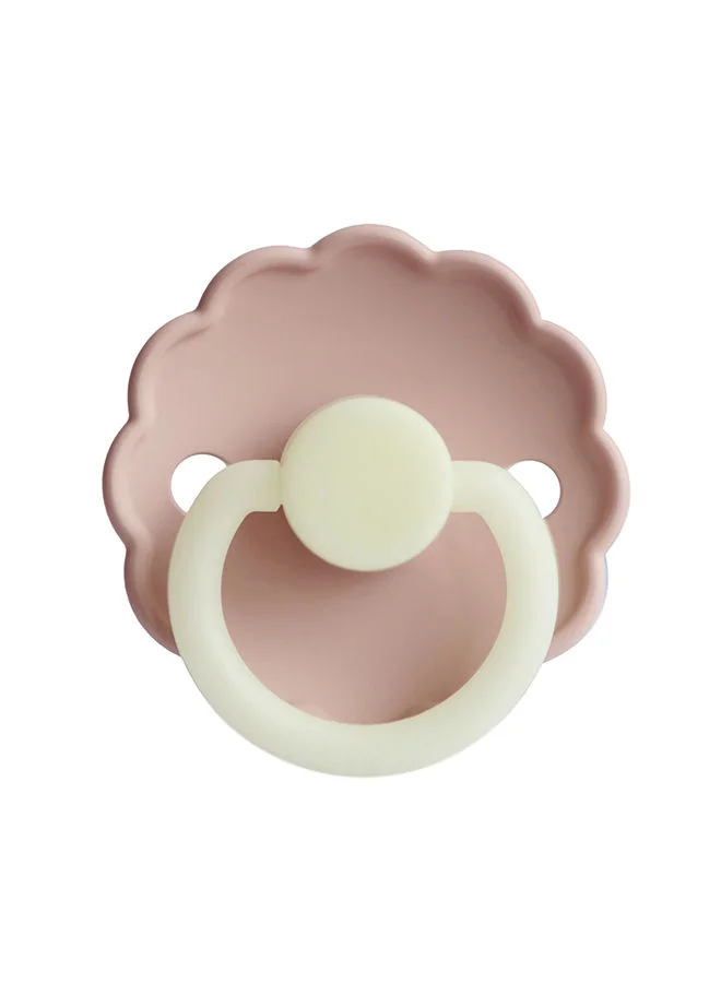 FRIGG Pack Of 1 Daisy Silicone Baby Pacifier 0-6M Blush Night - Size 1