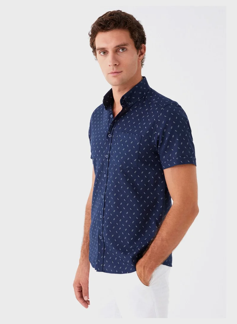 LC WAIKIKI Printed Slim Fit Shirt