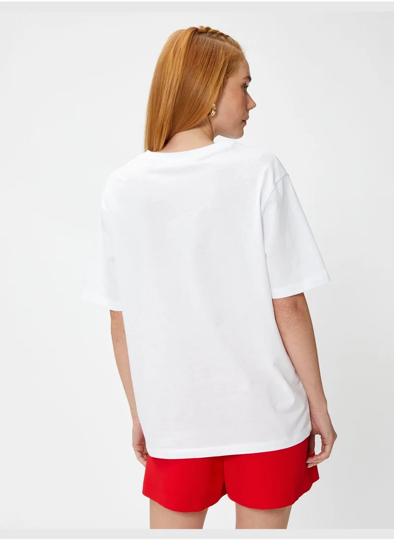كوتون Printed Cotton Relax Fit T-Shirt