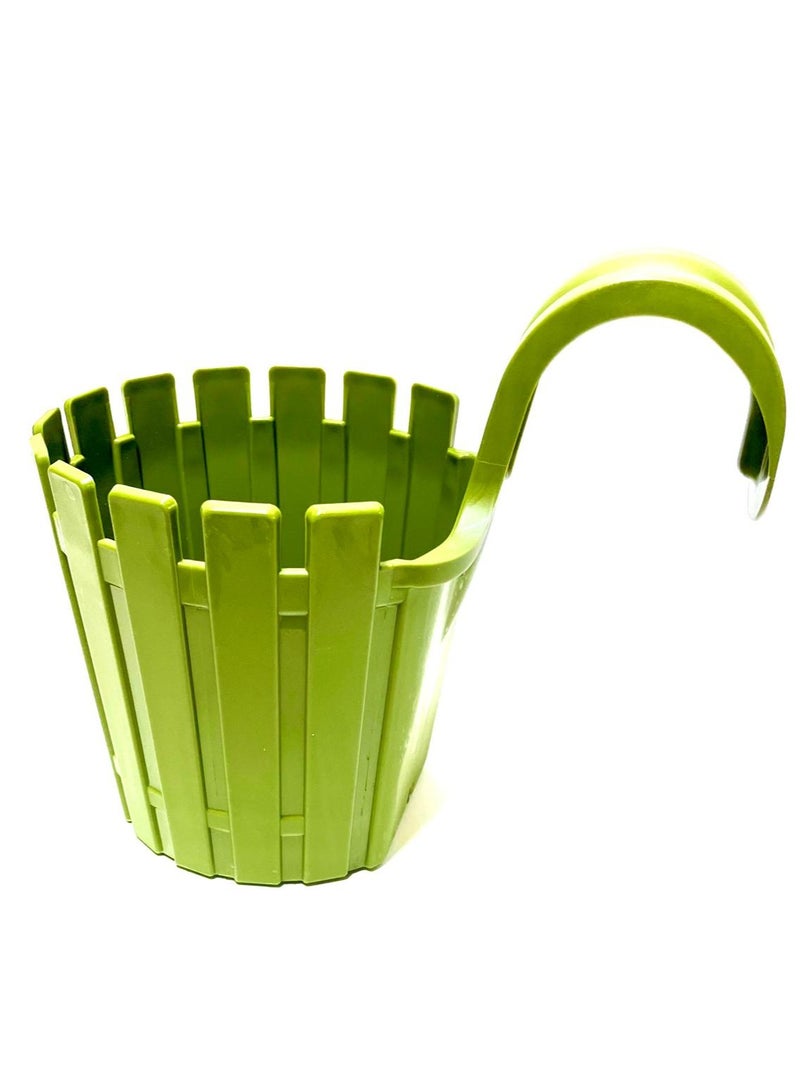 بوليوورك وعاء زهور معلق ديكور داخلي بلاستيكي،  لون اخضر أكاسيا ايزي هانجر  بولي وورك  - Image 1
