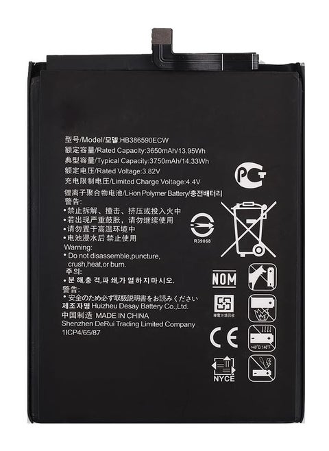 Battery HB386589ECW compatible with Huawei Honor 8X Mate 20 lite