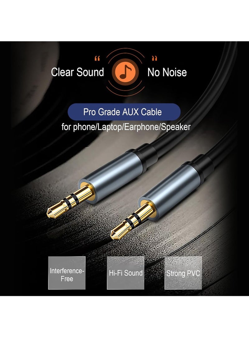 ProOne ProOne 3.5mm Audio Cable Aux Cable 1M Braided Male to Male Stereo Auxiliary Aux Jack Compatible for iPhone, iPad, Samsung Smartphones, Tablets Car Home Stereos, Beats Bose Sony Speaker  - Image 4