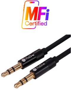 ProOne ProOne 3.5mm Audio Cable Aux Cable 1M Braided Male to Male Stereo Auxiliary Aux Jack Compatible for iPhone, iPad, Samsung Smartphones, Tablets Car Home Stereos, Beats Bose Sony Speaker  - Image 1