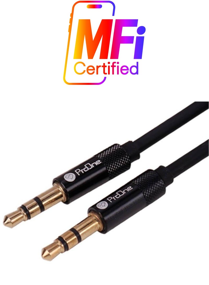 ProOne ProOne 3.5mm Audio Cable Aux Cable 1M Braided Male to Male Stereo Auxiliary Aux Jack Compatible for iPhone, iPad, Samsung Smartphones, Tablets Car Home Stereos, Beats Bose Sony Speaker  - Image 1