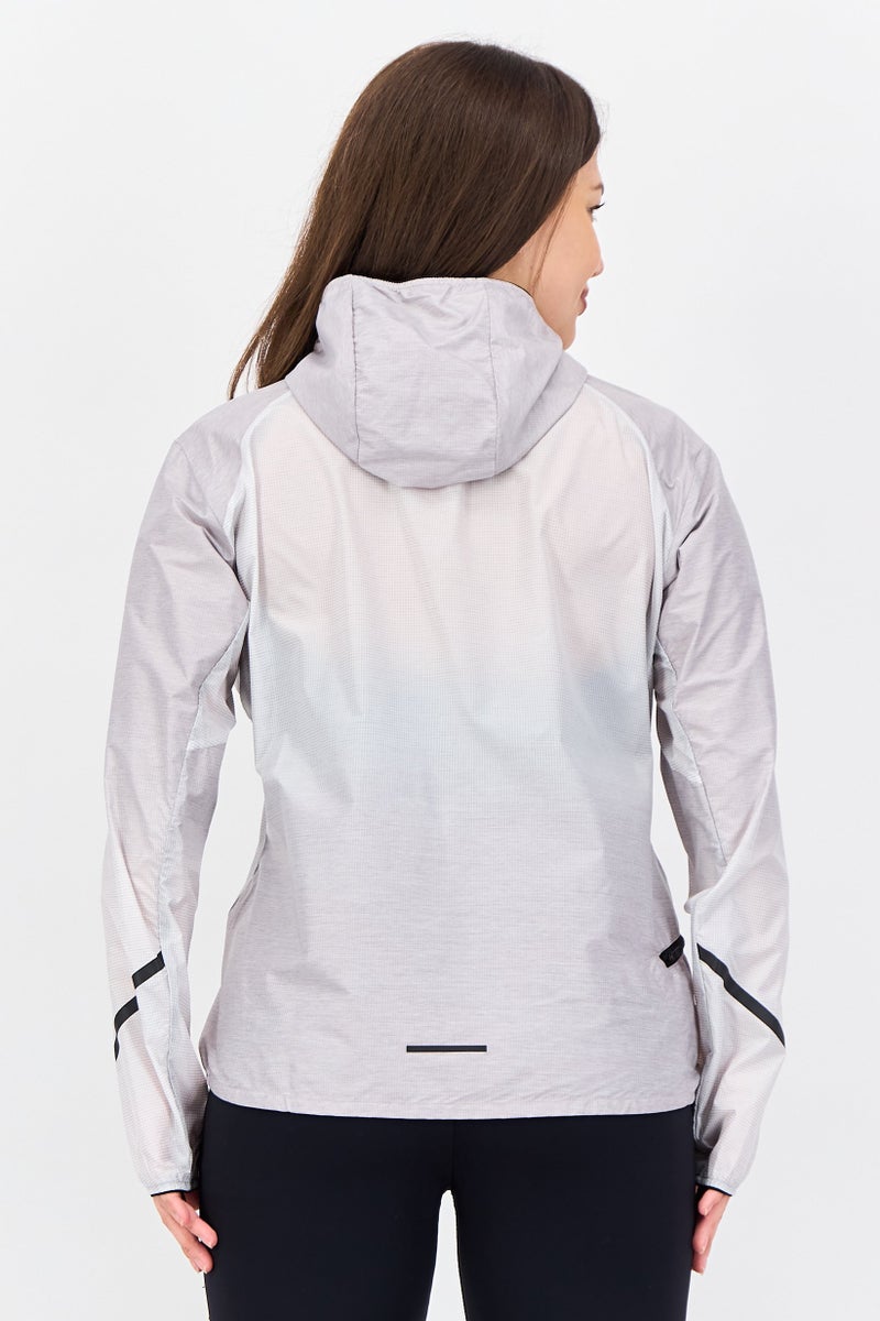 Adidas Women Sportswear Fit Long Sleeve Running Jacket, Light Lilac - Image 3