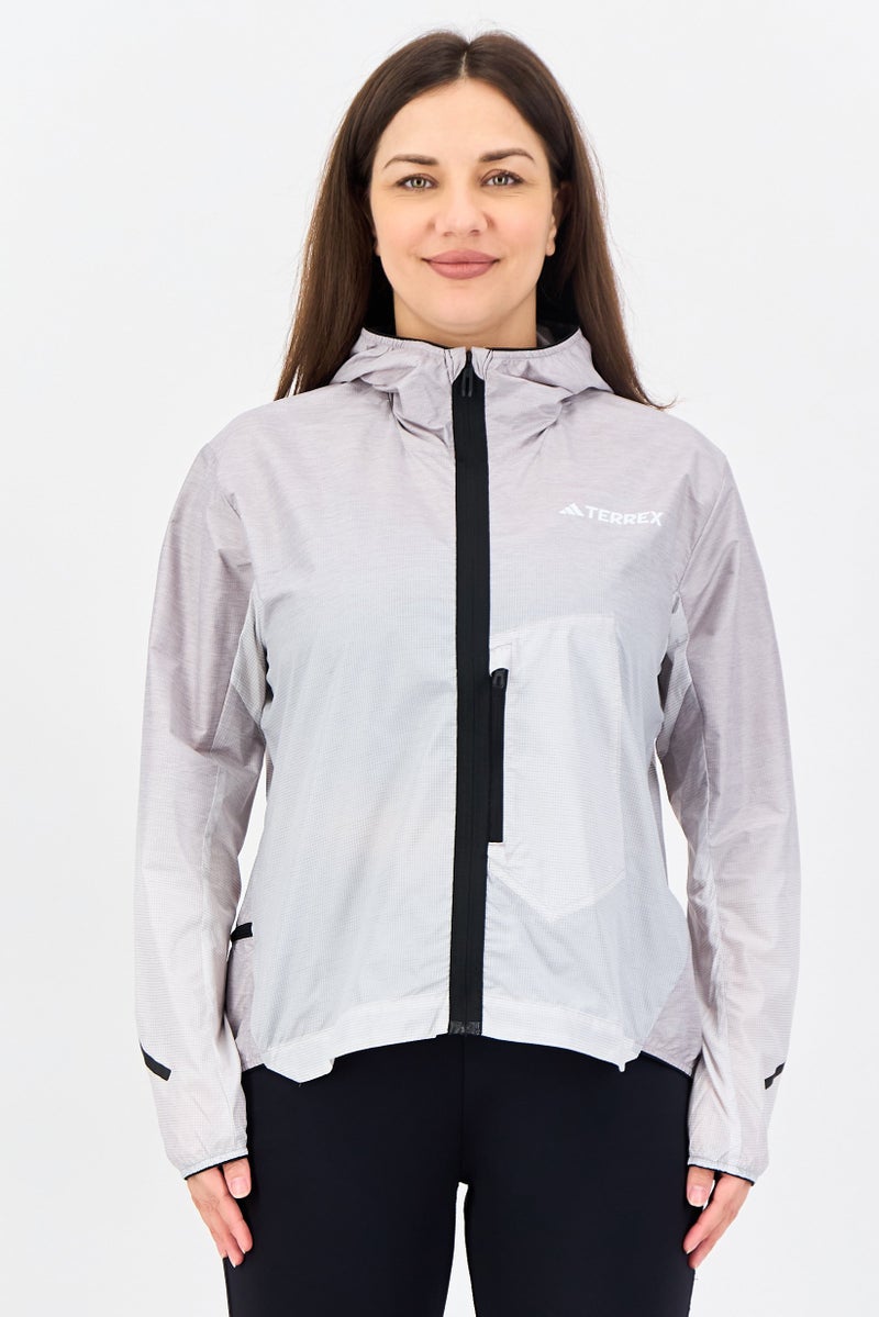 Adidas Women Sportswear Fit Long Sleeve Running Jacket, Light Lilac - Image 1