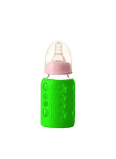 Safe-O-Kid Pack Of 1 Silicone Baby Feeding Bottle Cover Sleeve Holder Insulated Protection All Bottle Types Medium 120 Ml Green  - Image 1