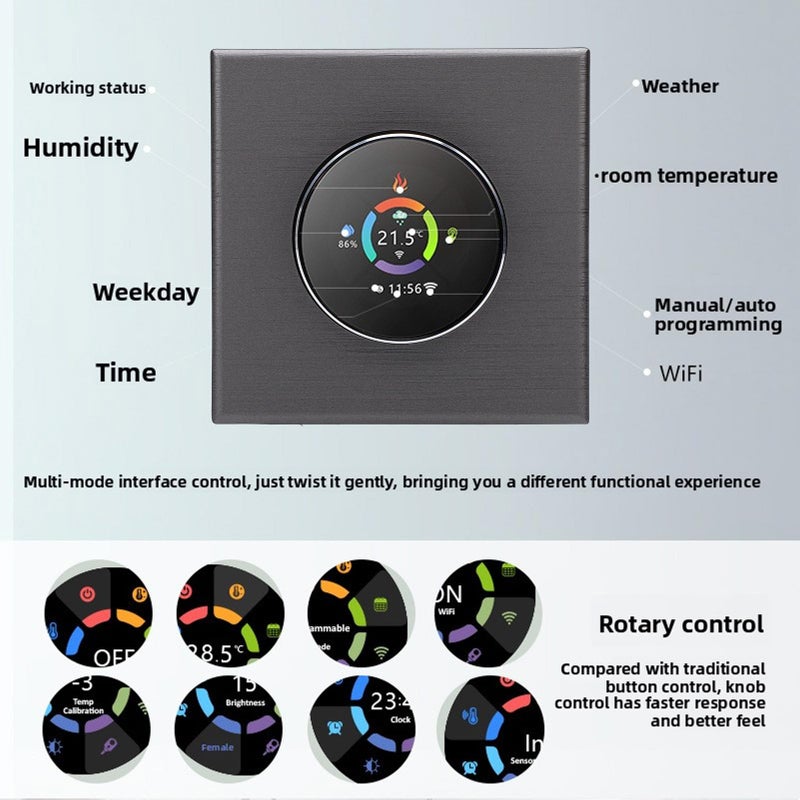 Smart Thermostat With Touch Screen For Water Boiler Precise Temperature Control 5c To 35c Range Ambient Lighting - Image 5