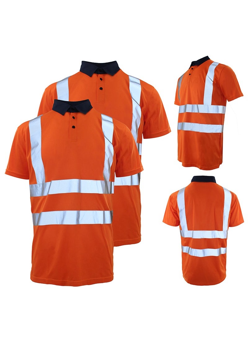 Zuolaya - High Visibility T Shirt Reflective Stripes Short Sleeve Work Shirt for Construction Safety T Shirts - Image 1