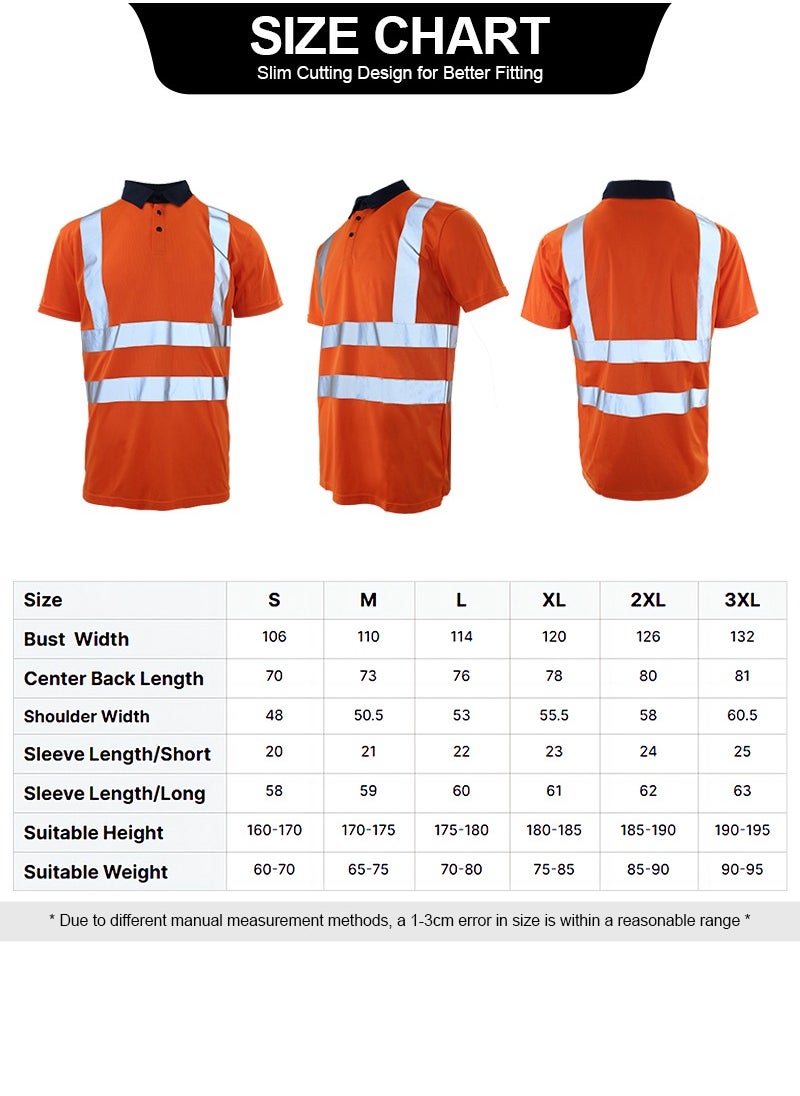 Zuolaya - High Visibility T Shirt Reflective Stripes Short Sleeve Work Shirt for Construction Safety T Shirts - Image 1