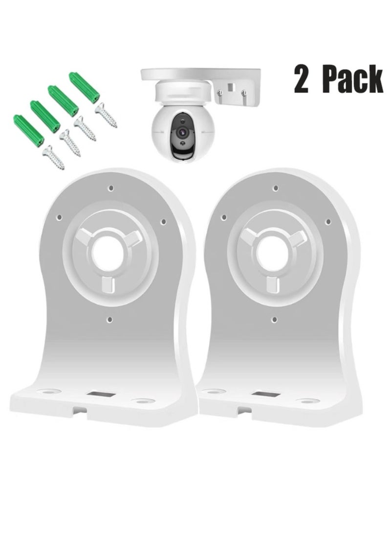 2 Pack Wall Shelf Set of  Wall Mount Holder for  Cameras Baby Monitors Speakers Easy to Install No Drill，Camera [No Drilling] Bracket Fluorite Cloud C6/C4 Series Wall Hanging Monitoring Wifi Wall Hanging Rack, White  - Image 1