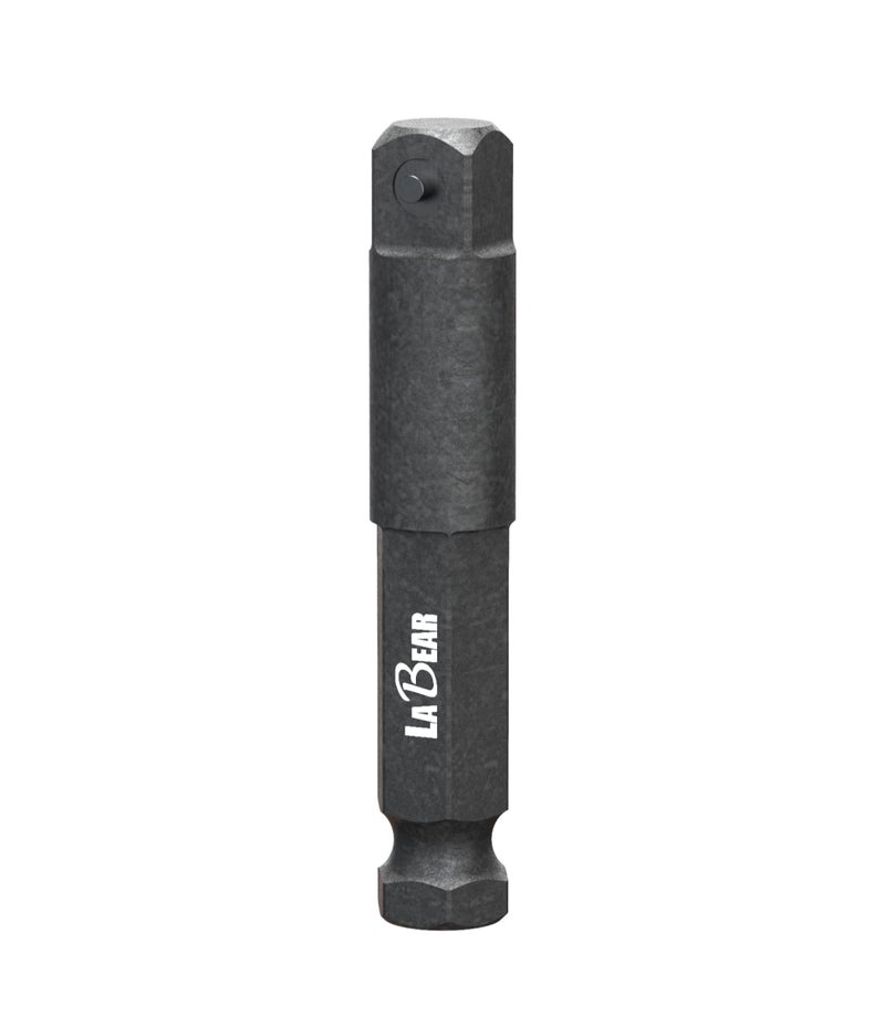 LABEAR- 3/8" Square Ext, 7/16" Hex, 3/8-Inch male square, works with a 7/16-Inch impact driver - Image 1