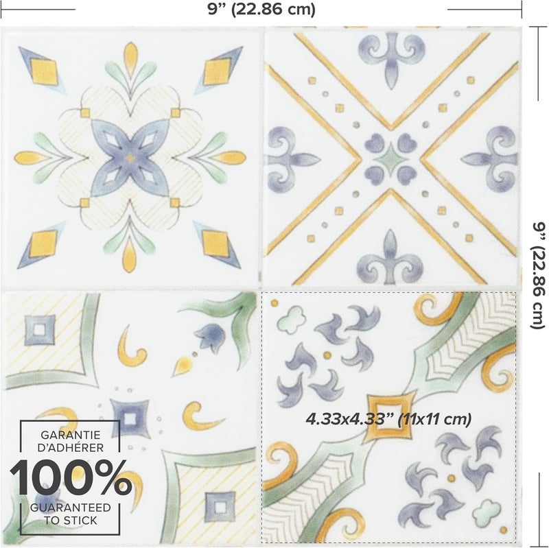 Smart Tiles Peel and Stick Backsplash - 5 Sheets of 9" x 9" - 3D Adhesive Peel and Stick Tile Backsplash for Kitchen, Bathroom, Wall Tile - Image 3