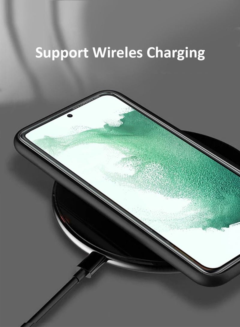 Wtech Silicone Matte Translucent Back Case Cover For Samsung Galaxy S22 5G Plus Black - Image 4