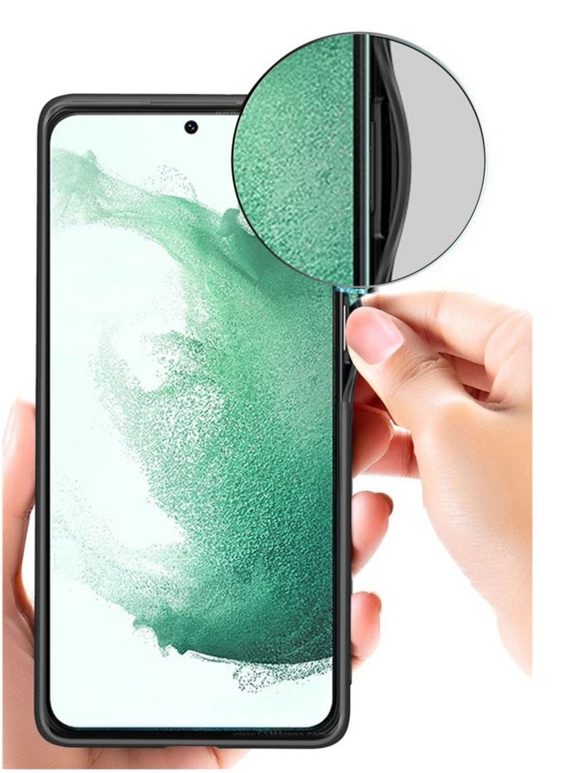 Wtech Silicone Matte Translucent Back Case Cover For Samsung Galaxy S22 5G Plus Black - Image 3