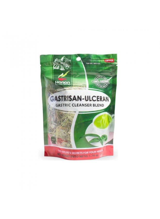 Hanan Peruvian Secrets - Hanan Peruvian Secrets Gastrisan-Ulceran Herbal Tea | 100% Natural Gastric Cleanser | 1.76oz / 50g Loose Leaf Bag | Naturally Cleanses Digestive Tract and Relieves Stomach Discomfort (Single Pack) - Image 1