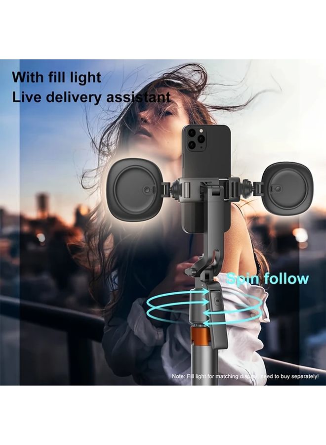 Black 360 Degree Rotatable Auto Tracking Tripod Wireless Remote Control Selfie Stick - Image 2