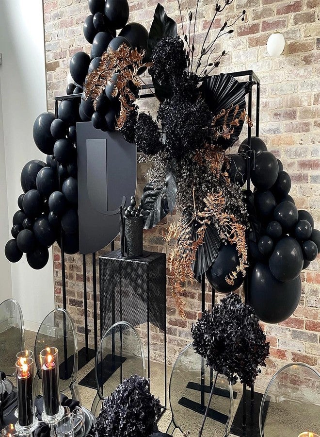 BHUCUTU 200 Pieces Black Balloons Different Sizes 5 10 12 18 Inch Latex Balloons Balloon Garland Arch Kit for for Black Themed Party Halloween Decorations - Image 5