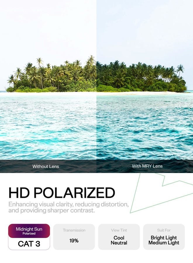 Mryok + Polarized Replacement Lenses for Oakley Mainlink OO9264-57mm - Midnight Sun - Image 4
