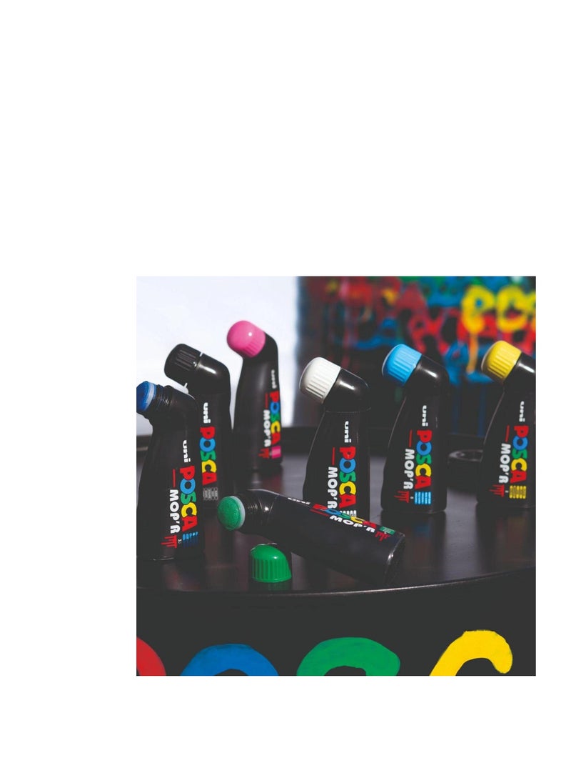 POSCA - Posca MOP’R PCM-22 Multi Surface Permanent Paint Marker, XXL Round Tip 3-19 mm, Box of 8 Assorted - Image 1