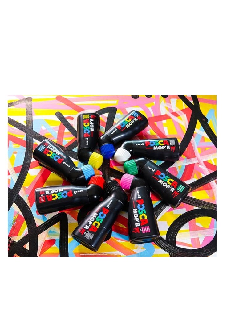 POSCA - Posca MOP’R PCM-22 Multi Surface Permanent Paint Marker, XXL Round Tip 3-19 mm, Box of 8 Assorted - Image 1